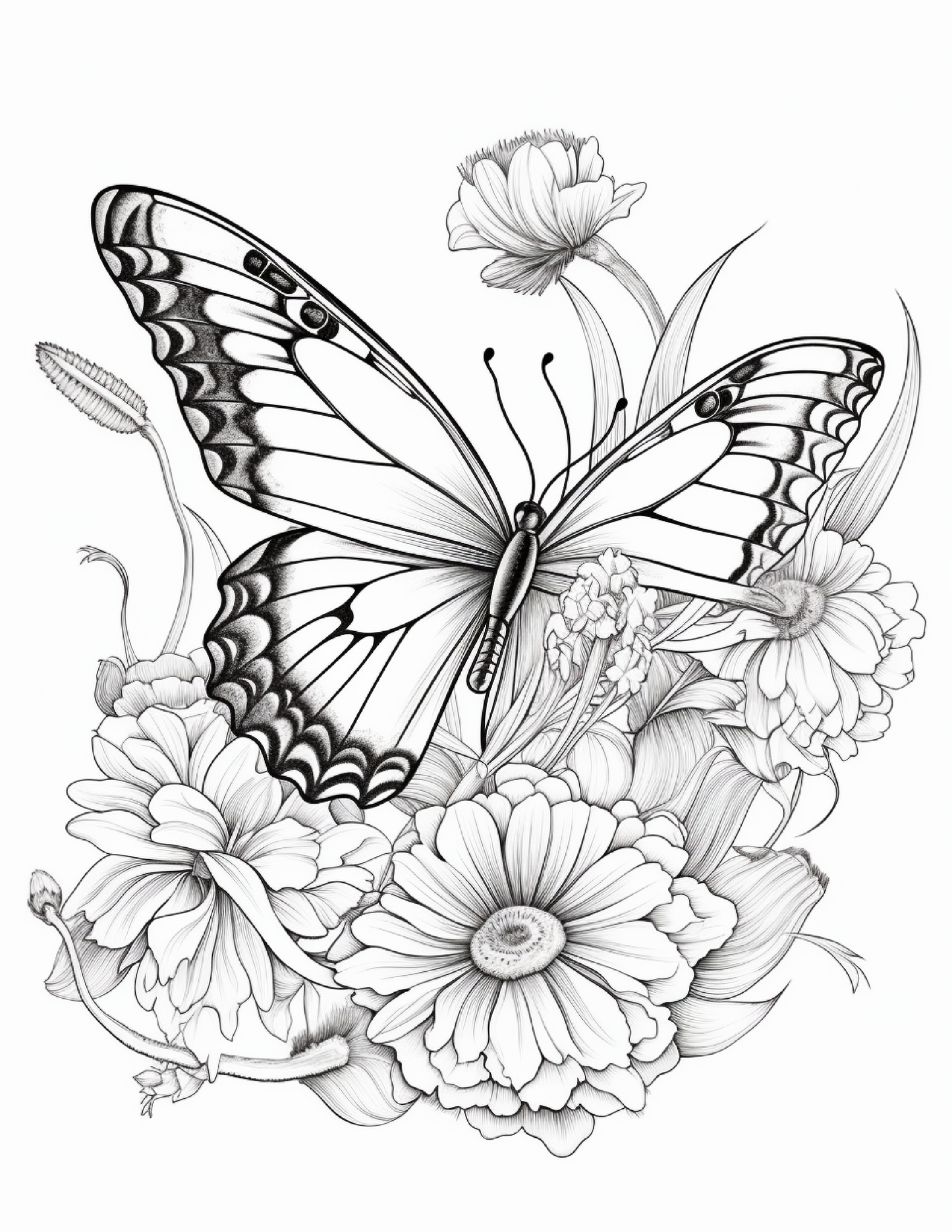 200 Butterfly Bliss Coloring Pages