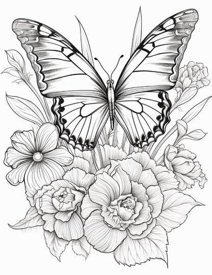 200 Butterfly Bliss Coloring Pages