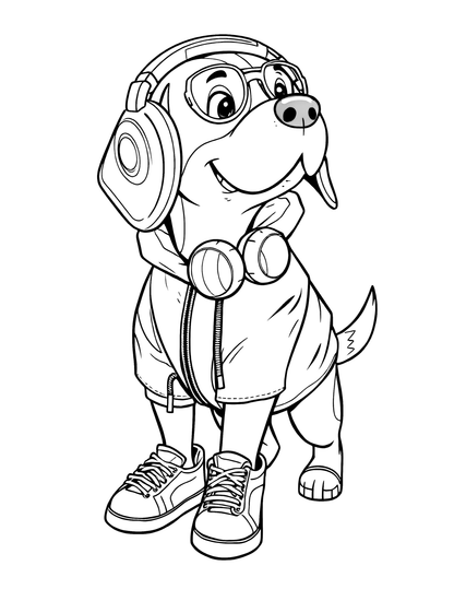 75 Beagle Fashion Coloring Pages