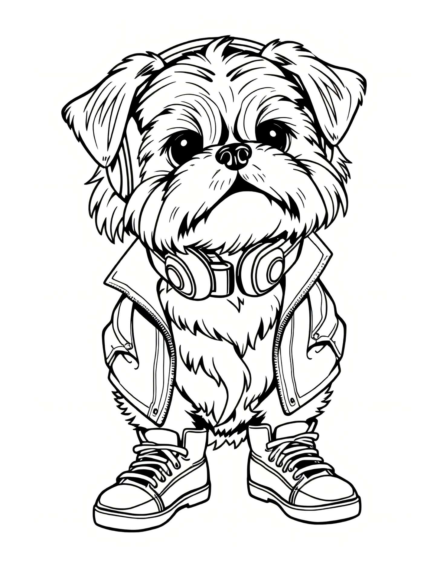 75 Shih Tzu Fashion Coloring Pages