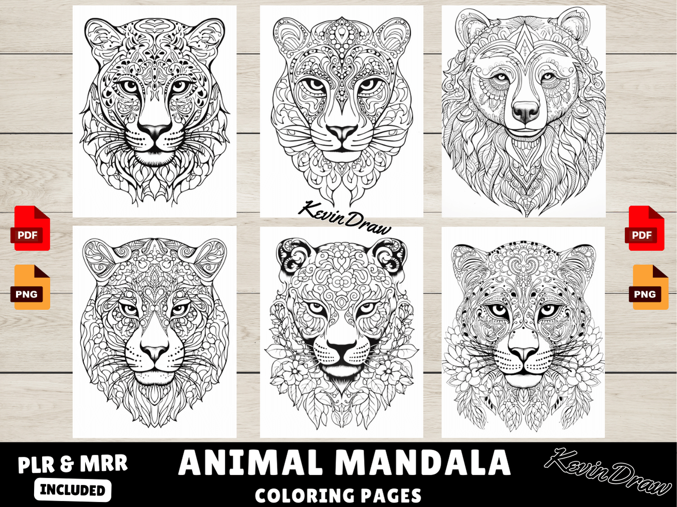 200 Animal Mandala Coloring Pages