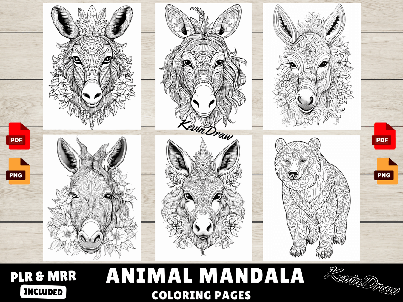 200 Animal Mandala Coloring Pages