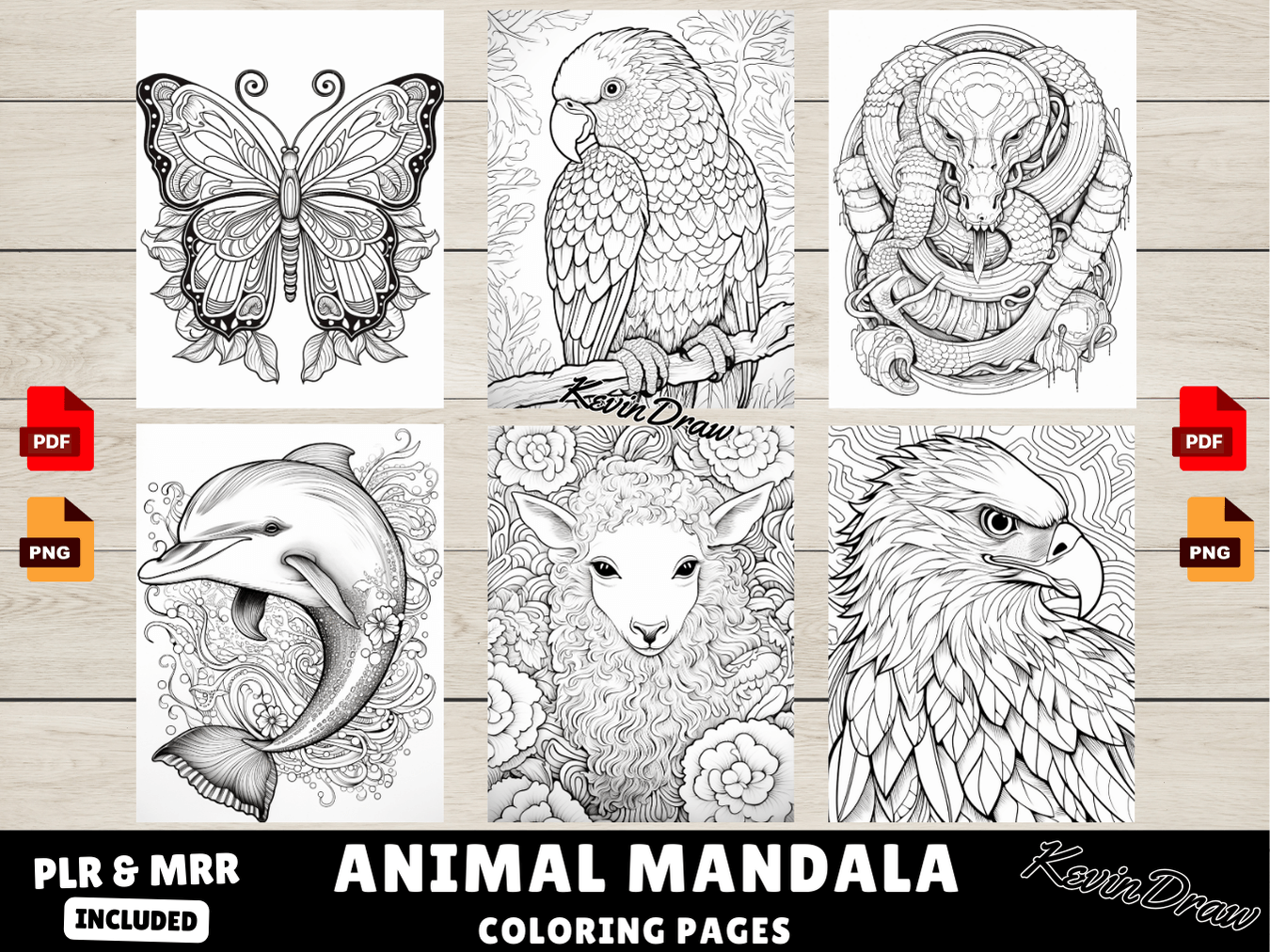 200 Animal Mandala Coloring Pages