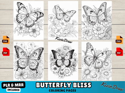 200 Butterfly Bliss Coloring Pages