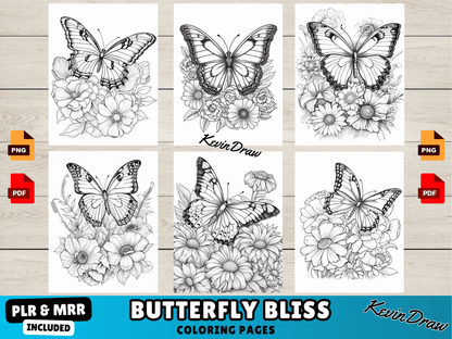 200 Butterfly Bliss Coloring Pages