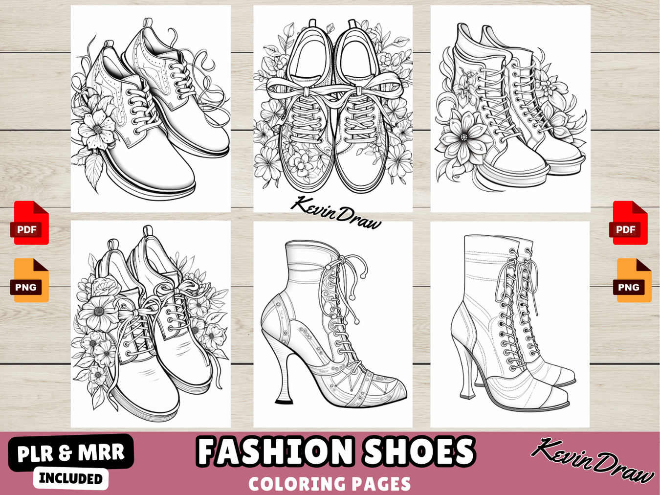 200 Fashion Shoes Coloring Pages