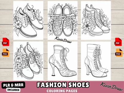 200 Fashion Shoes Coloring Pages