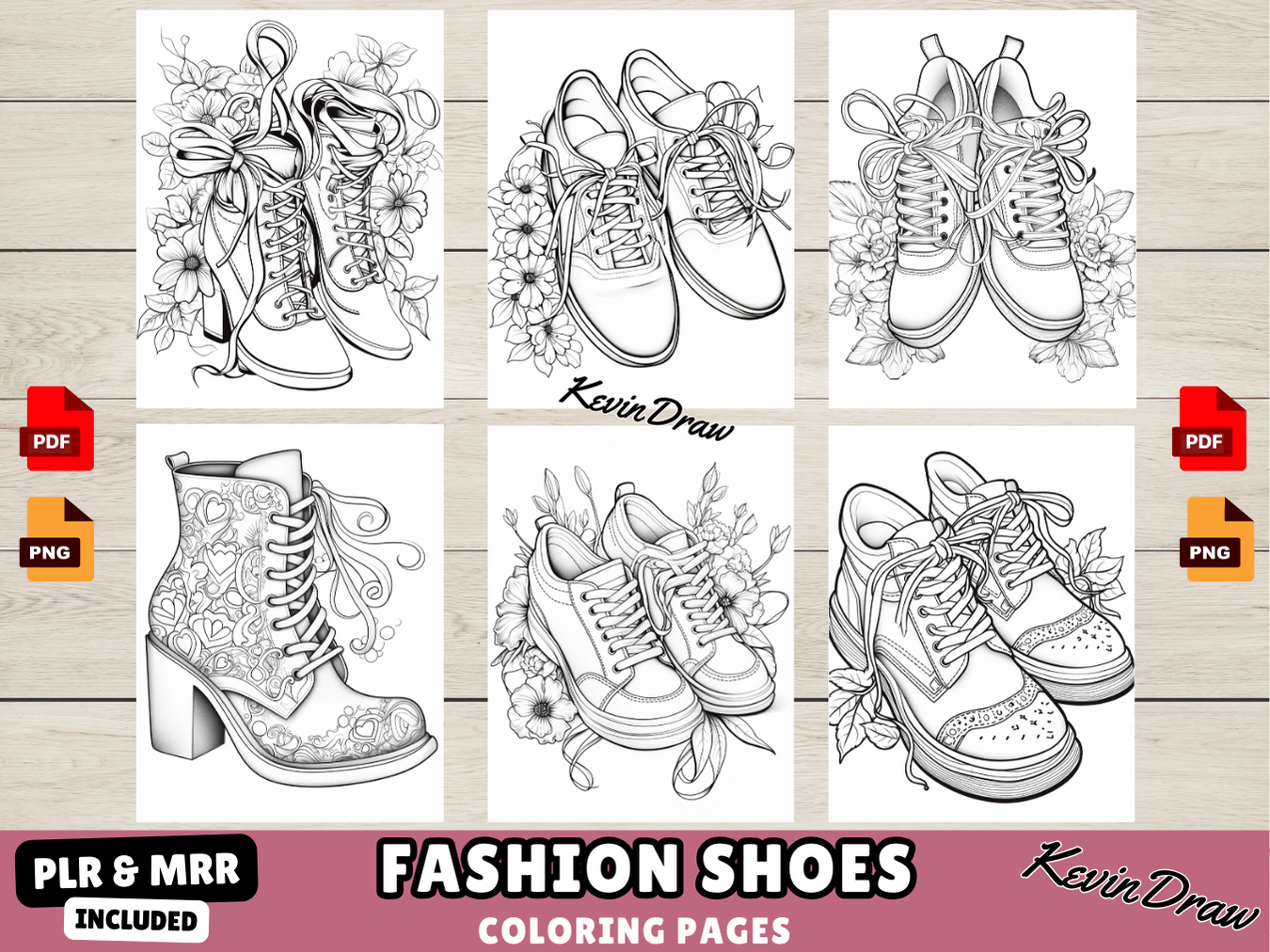 200 Fashion Shoes Coloring Pages