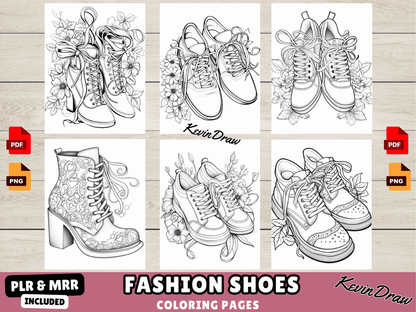 200 Fashion Shoes Coloring Pages