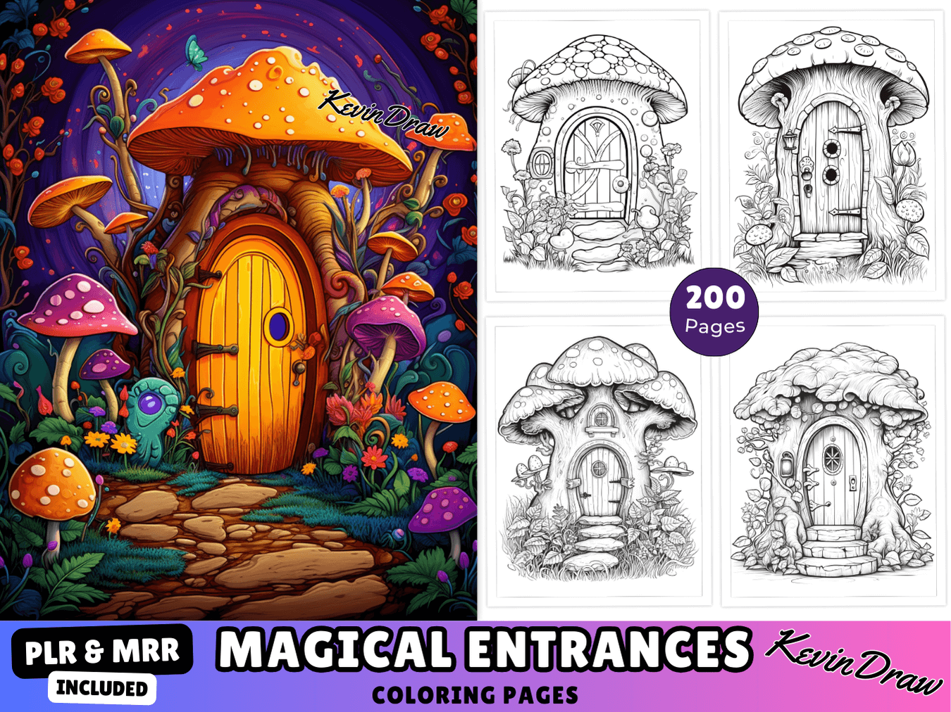 200 Magical Entrances Coloring Pages