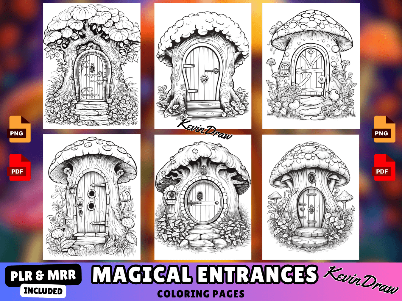 200 Magical Entrances Coloring Pages