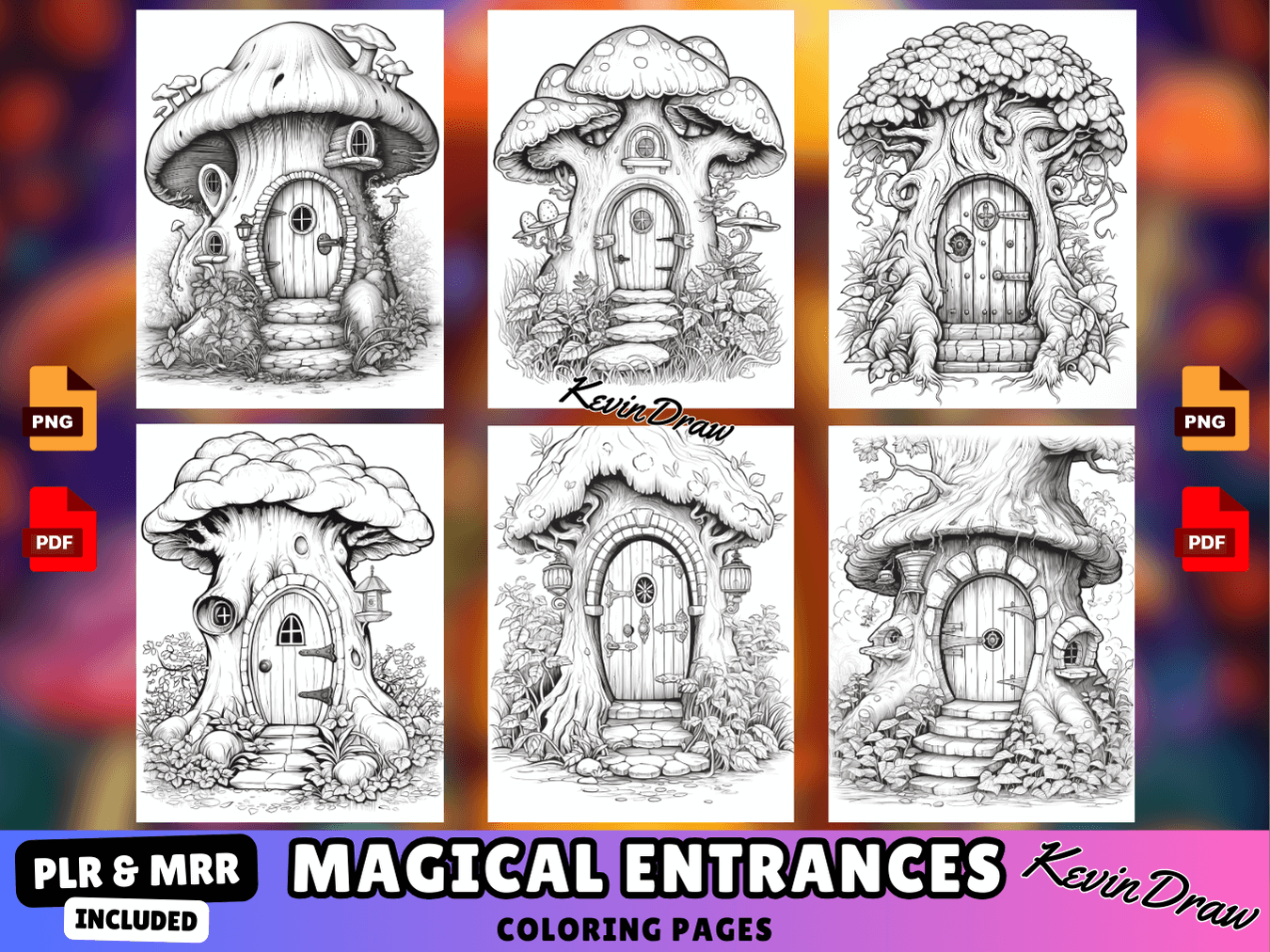 200 Magical Entrances Coloring Pages