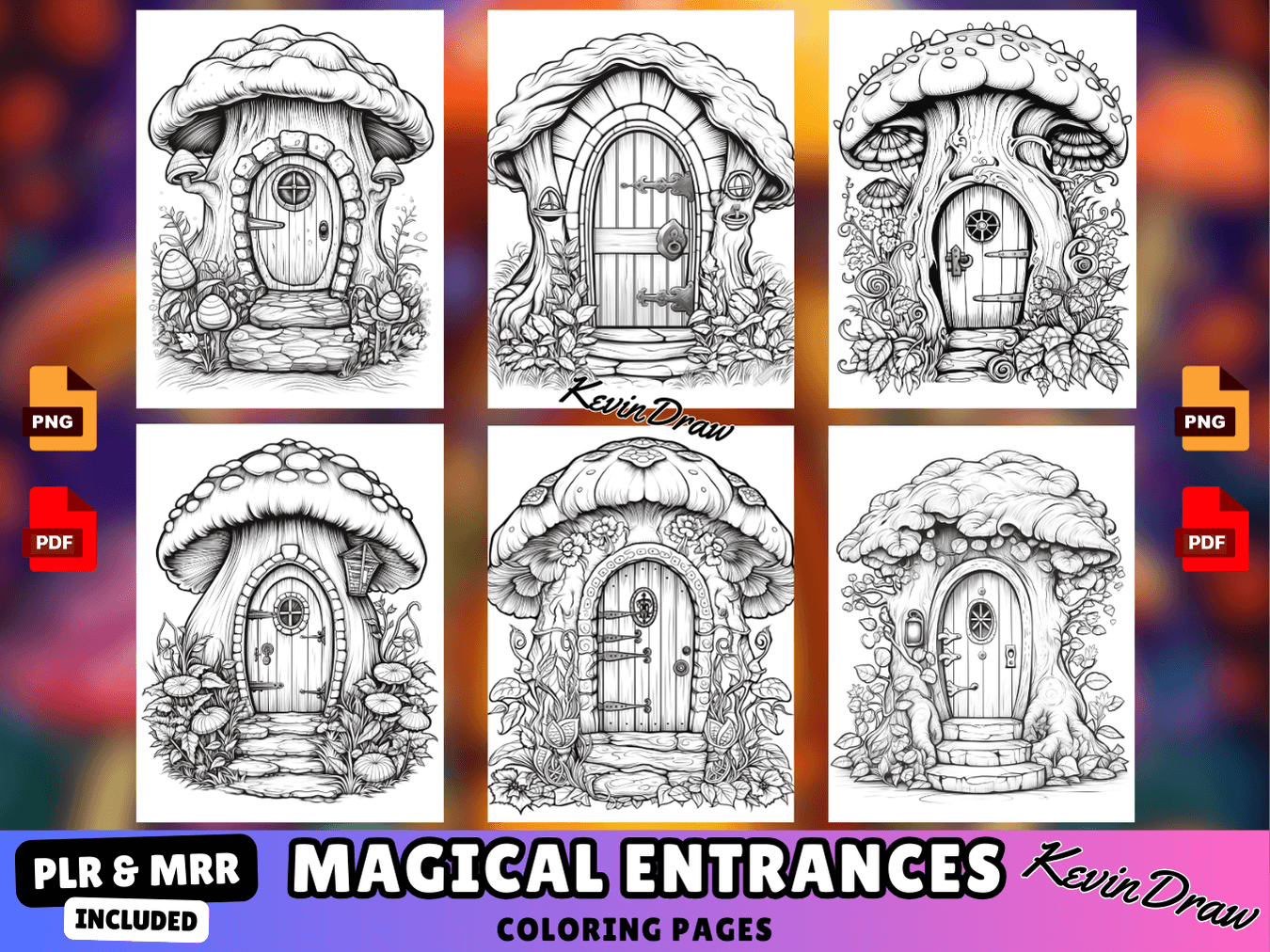 200 Magical Entrances Coloring Pages