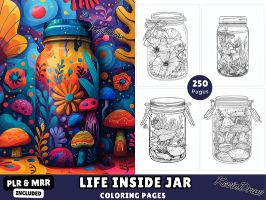 250 Life Inside Jar Coloring Pages