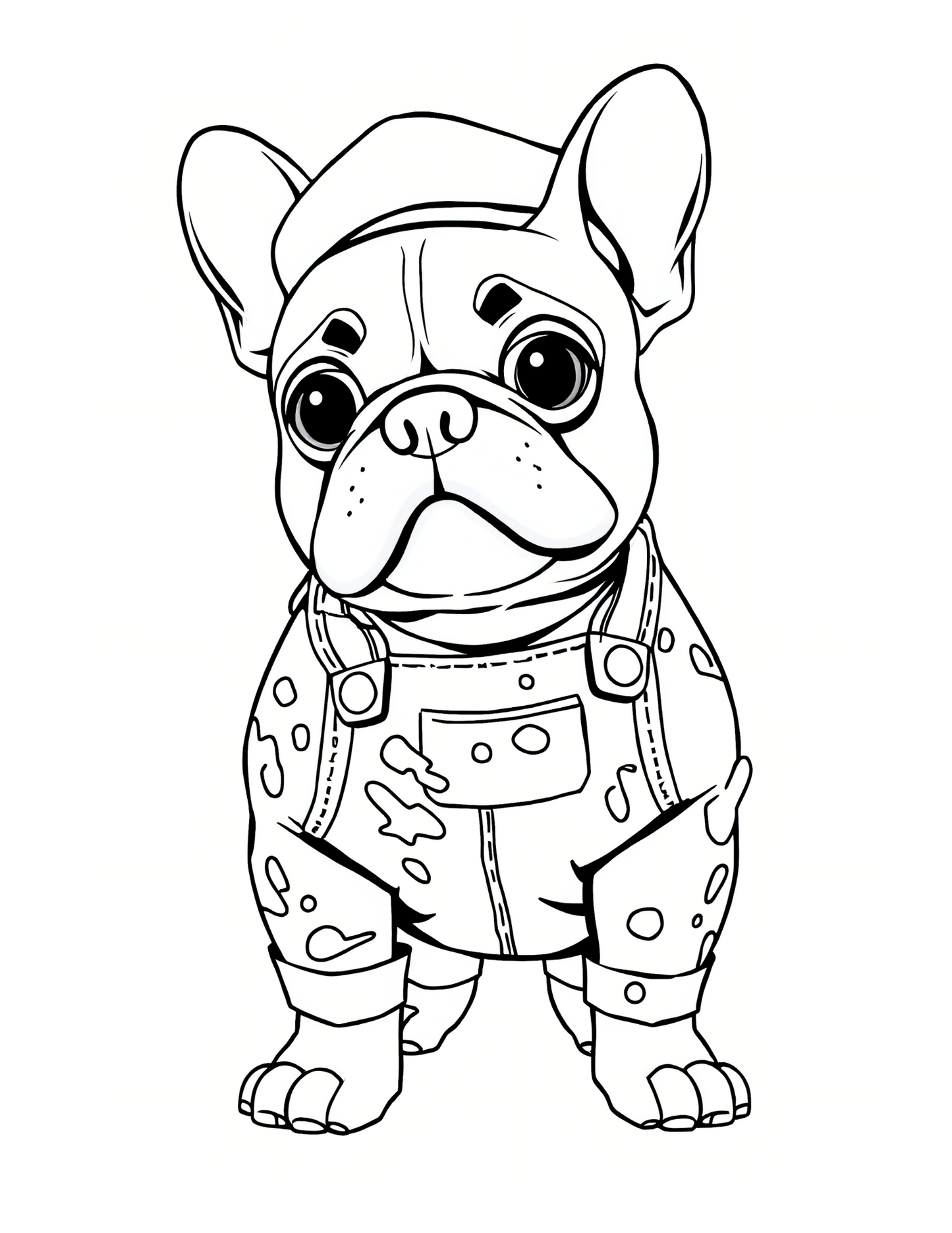 75 French Bulldog Fashion Coloring Pages