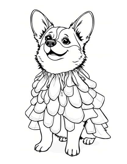 75 Corgi Fashion Coloring Pages