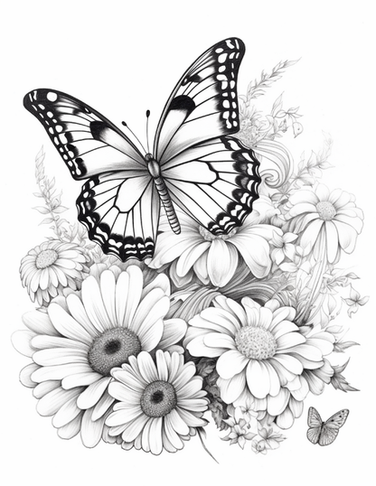 200 Butterfly Bliss Coloring Pages