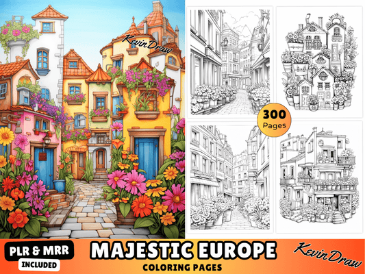 300 Majestic Europe Coloring Pages