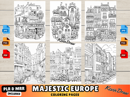 300 Majestic Europe Coloring Pages