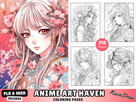 310 Anime Art Haven Coloring Pages