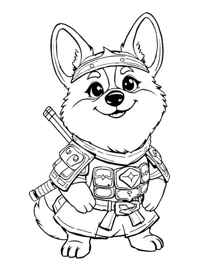 75 Corgi Fashion Coloring Pages