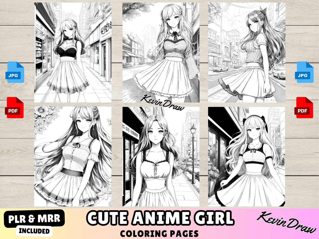 50 Cute Anime Girl Coloring Pages