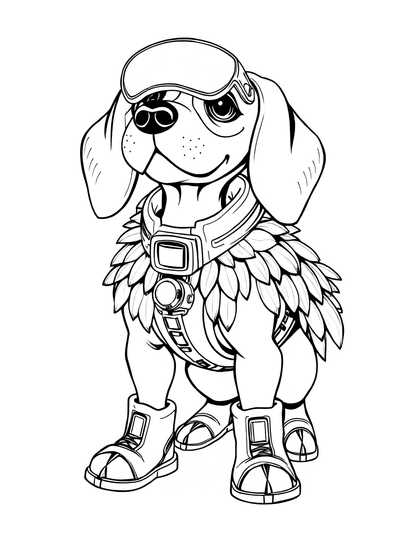 75 Beagle Fashion Coloring Pages