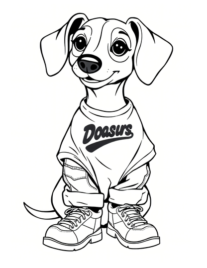 75 Dachshund Fashion Coloring Pages