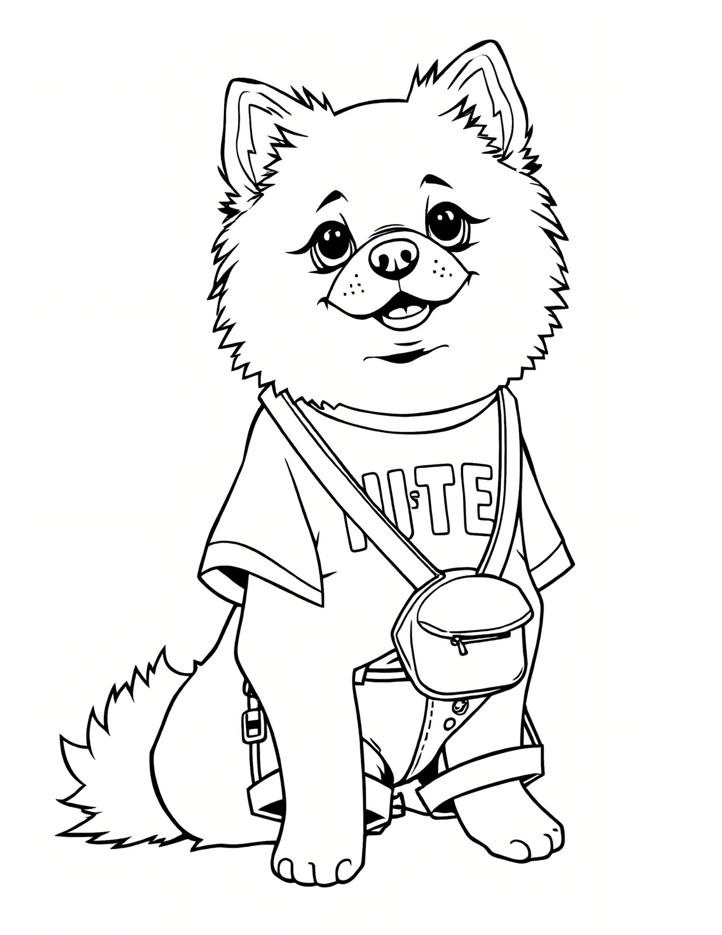 75 Pomeranian Fashion Coloring Pages