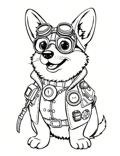 75 Corgi Fashion Coloring Pages