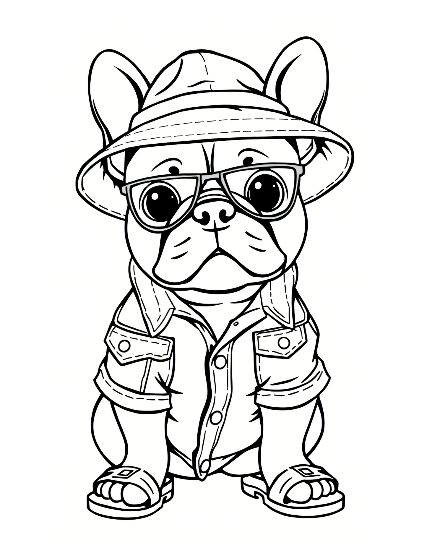 75 French Bulldog Fashion Coloring Pages