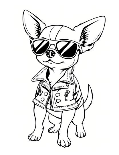 75 Chihuahua Fashion Coloring Pages