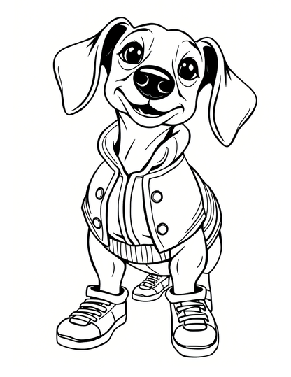 75 Dachshund Fashion Coloring Pages