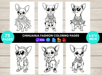 75 Chihuahua Fashion Coloring Pages