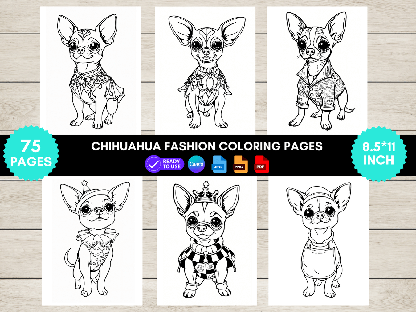 75 Chihuahua Fashion Coloring Pages