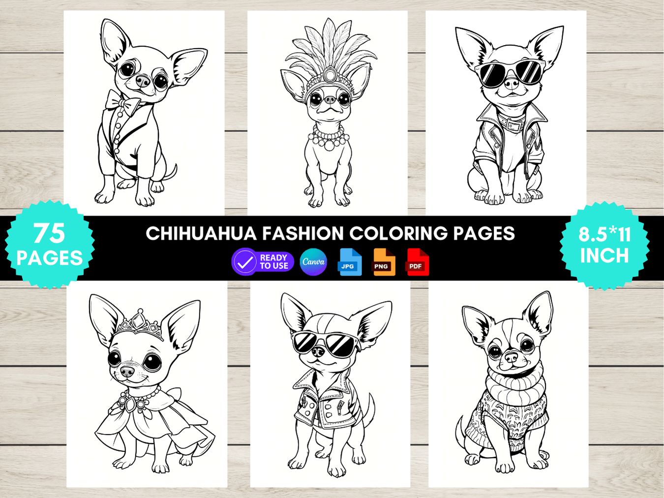 75 Chihuahua Fashion Coloring Pages