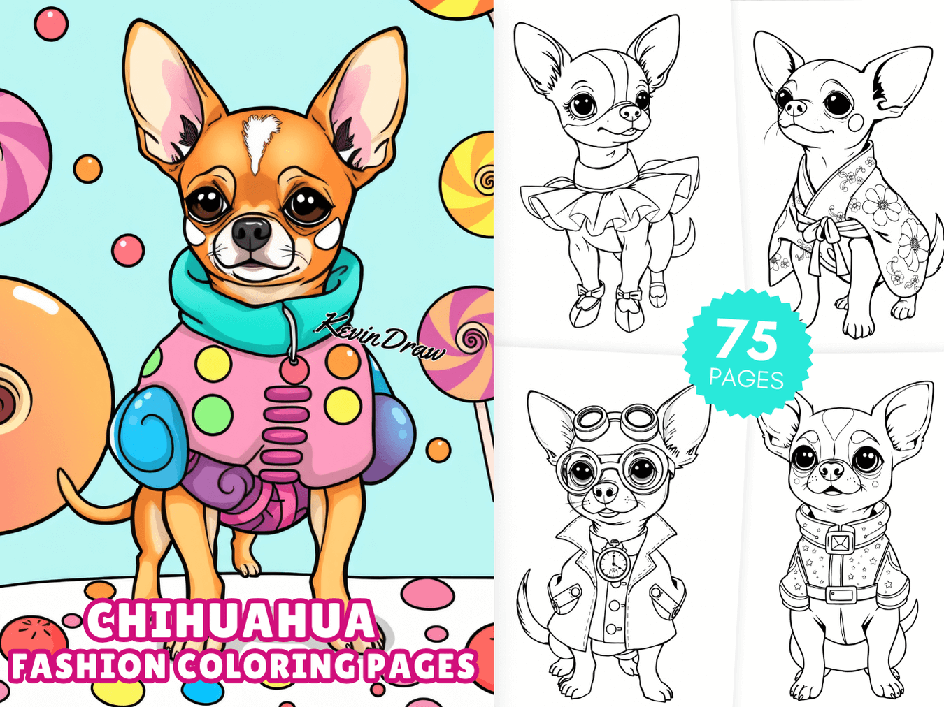 75 Chihuahua Fashion Coloring Pages