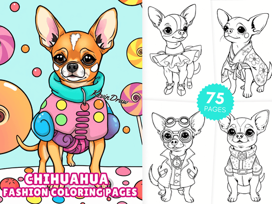 75 Chihuahua Fashion Coloring Pages