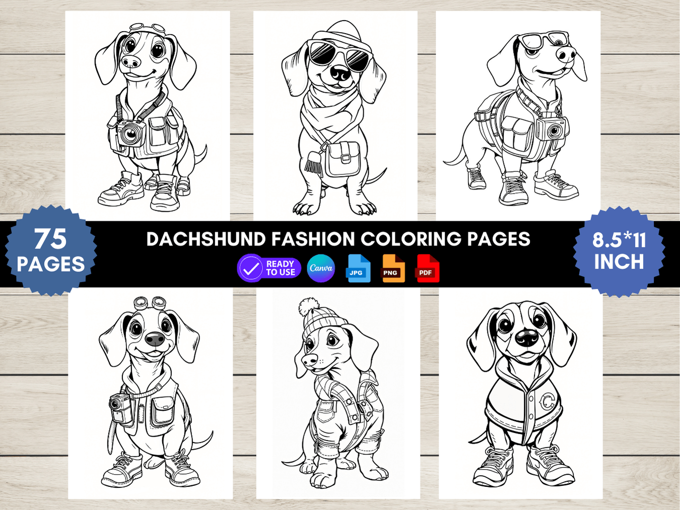 75 Dachshund Fashion Coloring Pages