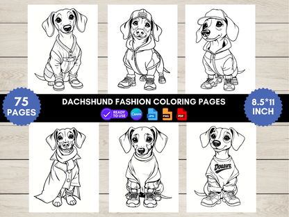 75 Dachshund Fashion Coloring Pages