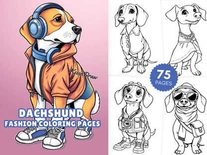 75 Dachshund Fashion Coloring Pages