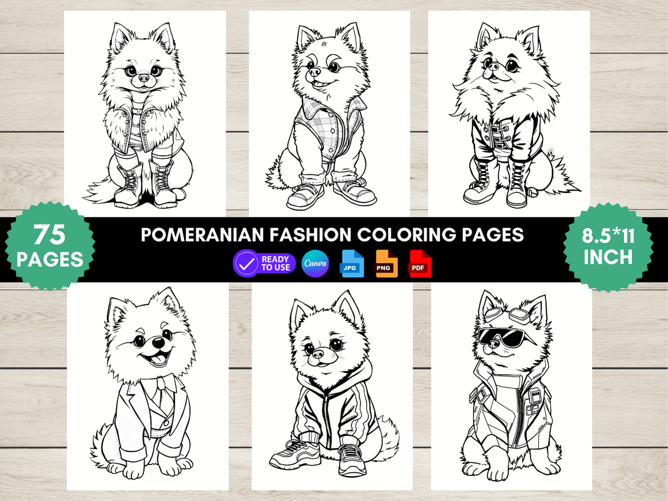 75 Pomeranian Fashion Coloring Pages