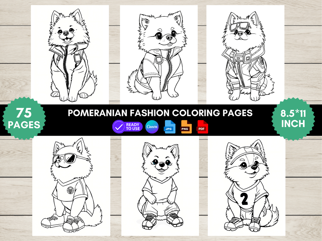 75 Pomeranian Fashion Coloring Pages