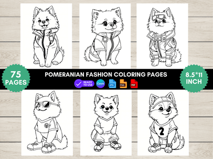 75 Pomeranian Fashion Coloring Pages