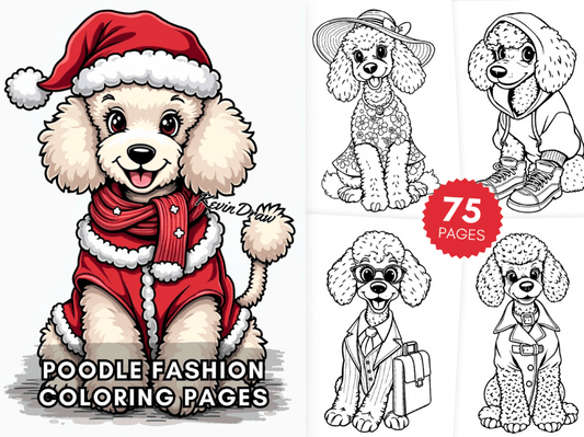 75 Poodle Fashion Coloring Pages