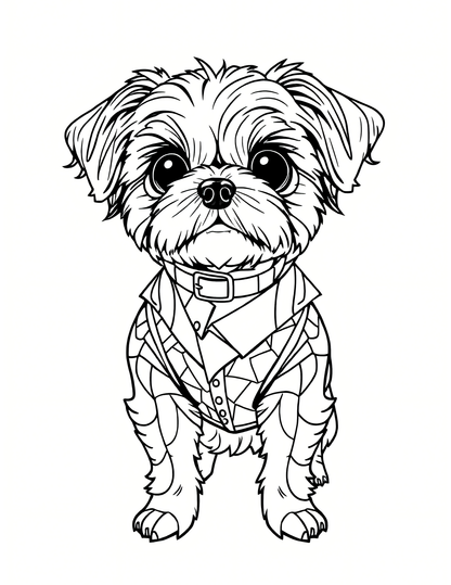 75 Shih Tzu Fashion Coloring Pages