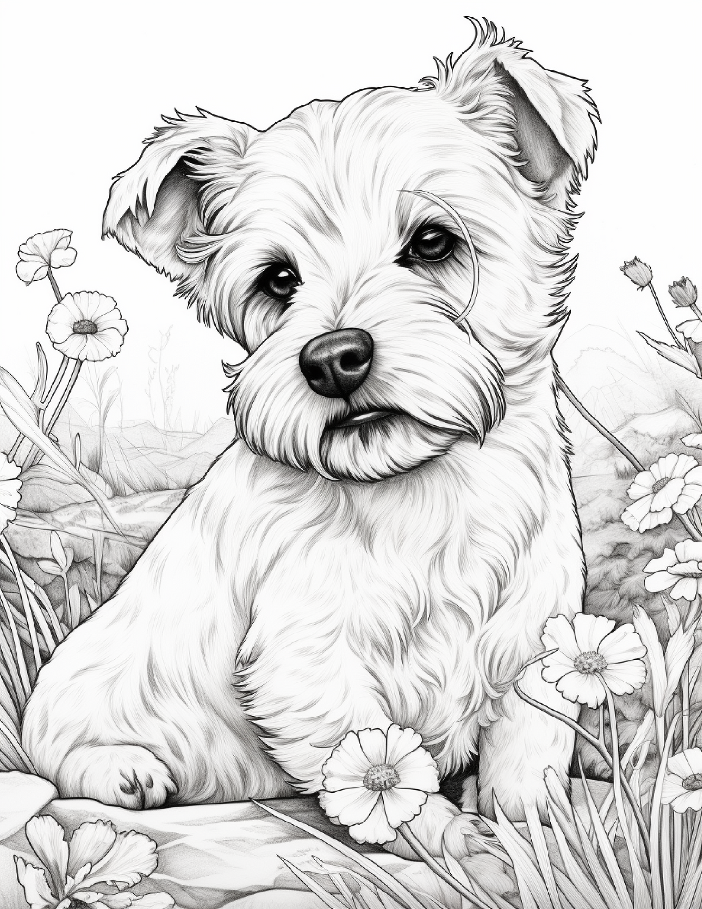 175 Realistic Dog Coloring Pages